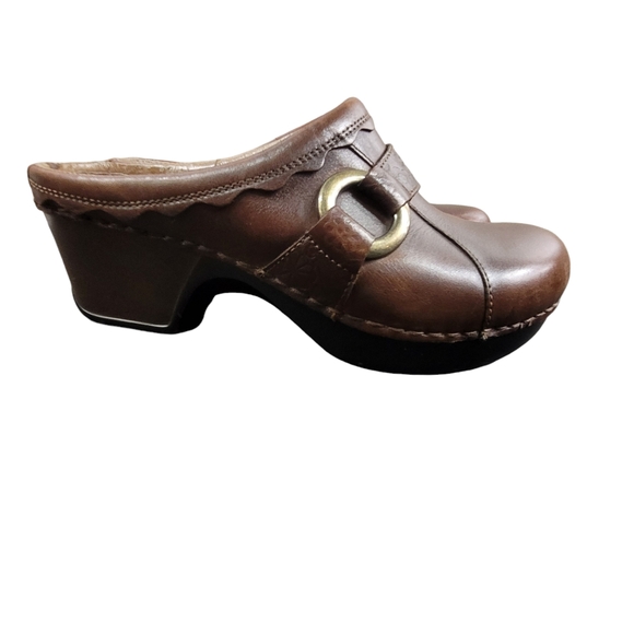 Dansko Ingrid Mule Clog Shoes Womens 39 EU 8.5 Brown Leather Embossed Never Worn - Picture 10 of 15